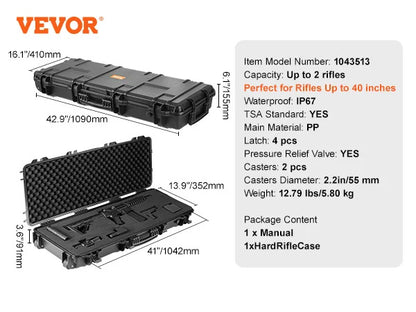 42 Inch VEVOR Rifle Hard Case