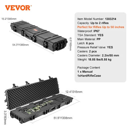 50 Inch VEVOR Rifle Hard Case