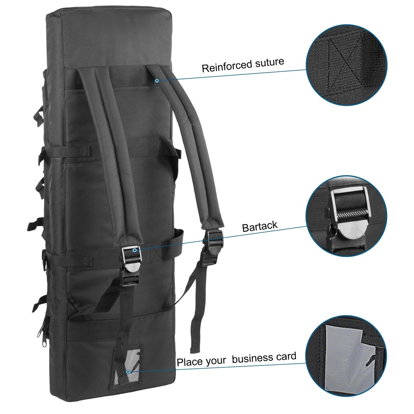 Double Rifle Case Vertical Black