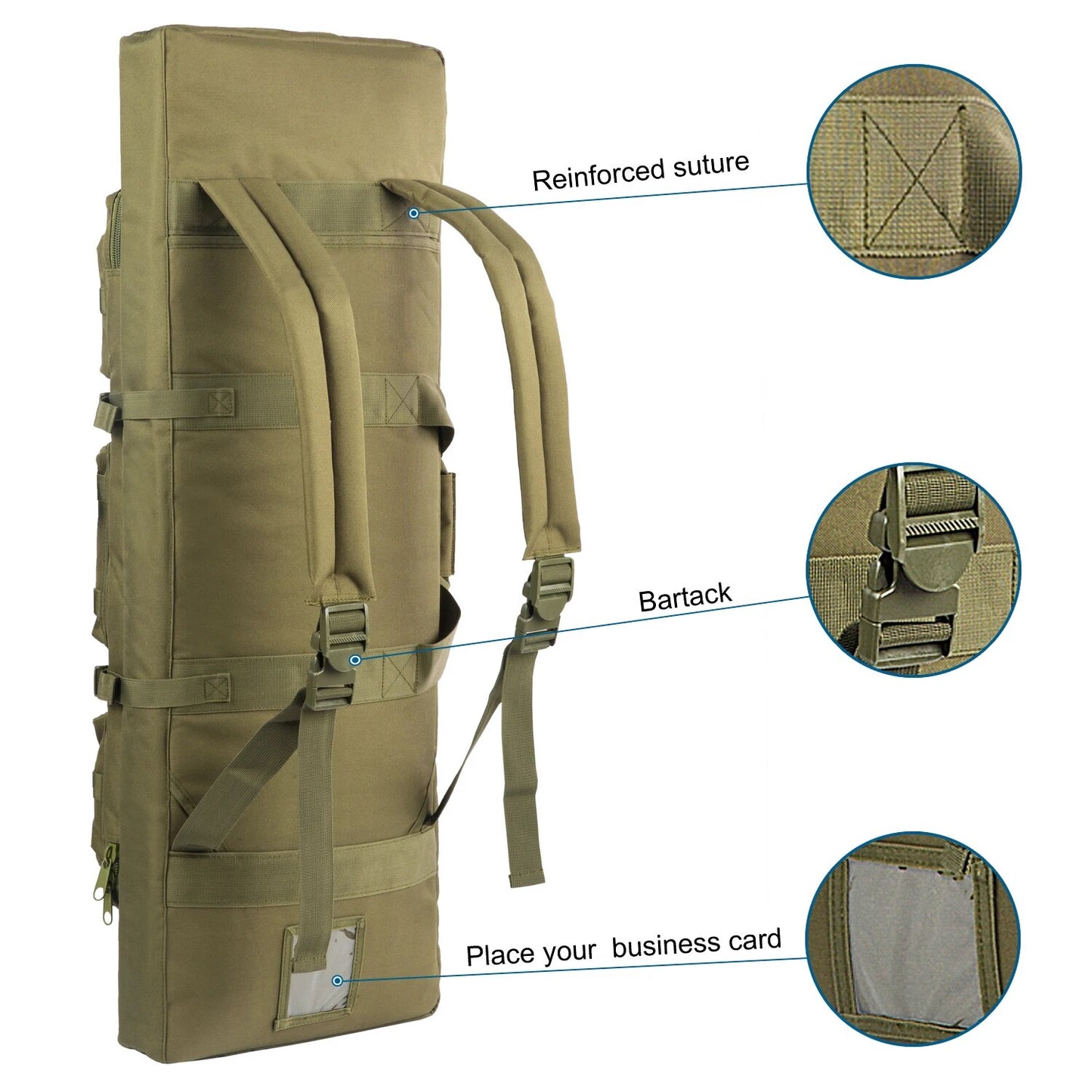 Double Rifle Case Tactical Backpack Olive