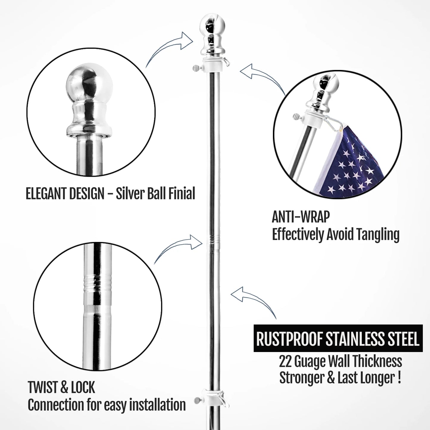 Multi-Length Flag Pole