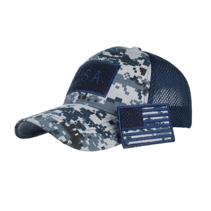 Tactical Baseball Cap with USA Flag Patch