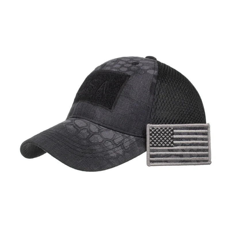 Tactical Baseball Cap with USA Flag Patch